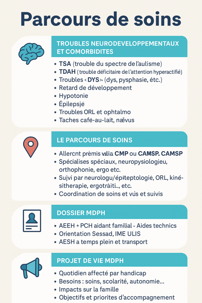 🧠 TND, TSA, TDAH, DYS : le parcours de soins avec comorbidités associées (épilepsie, hypotonie, troubles ORL…)
